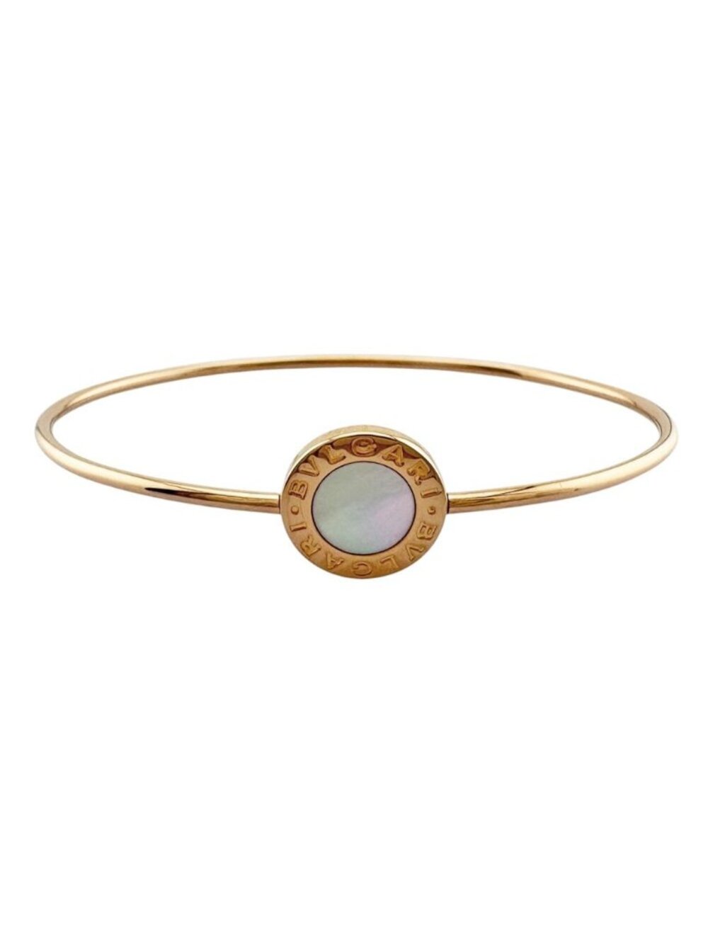Bvlgari Bangle 18k Pink Gold Mother of Pearl Bracelet